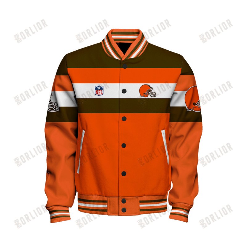 Cleveland Browns Varsity Jacket Back View