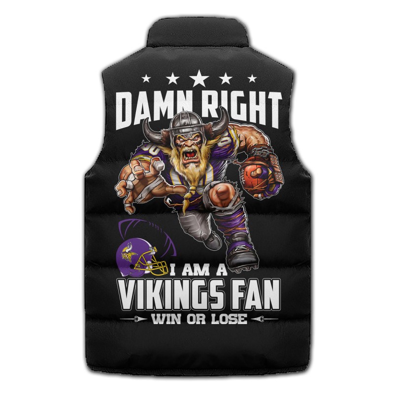 Minnesota Vikings Premium Sleeveless Puffer Jacket