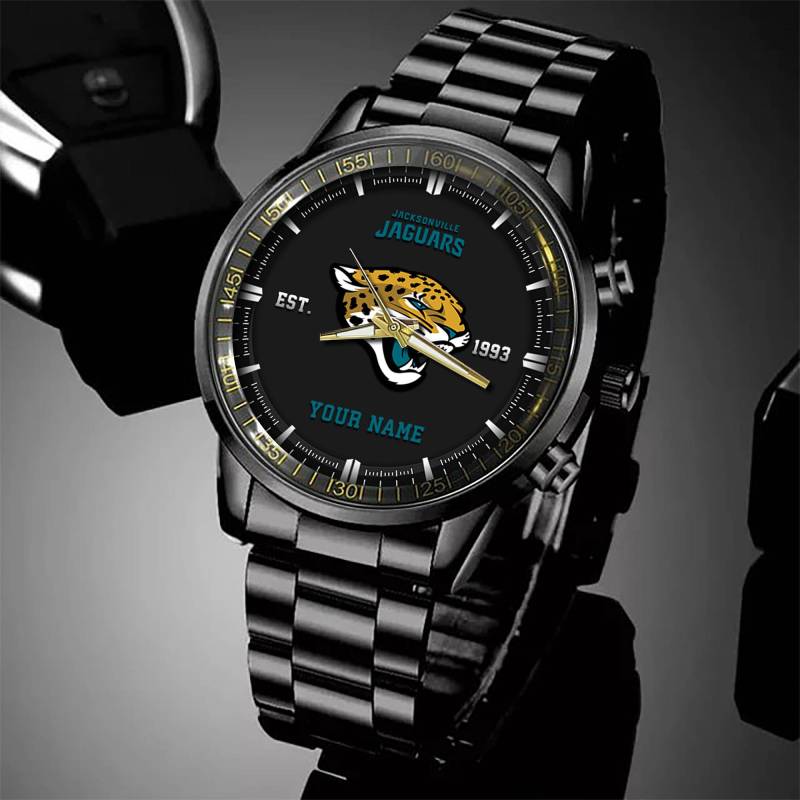 Jacksonville Jaguars Black Fashion Watch