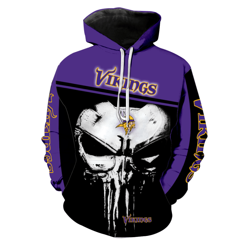 Minnesota Vikings Punisher Skull Sweater