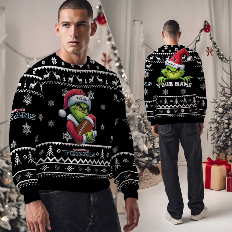Houston Texans Ugly Christmas Sweater Studio View