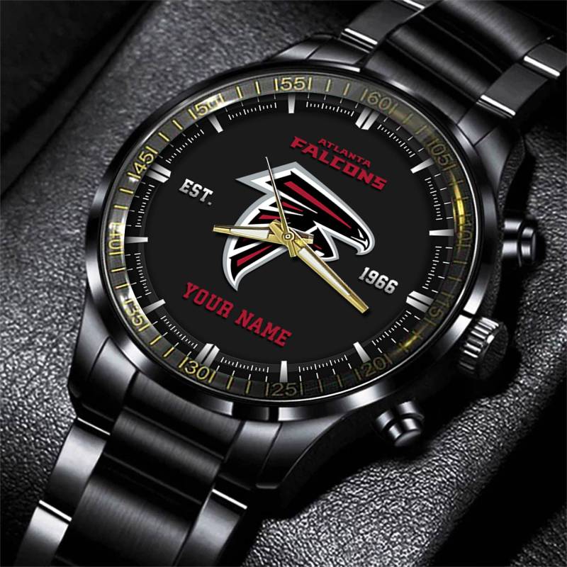 Atlanta Falcons Black Fashion Watch