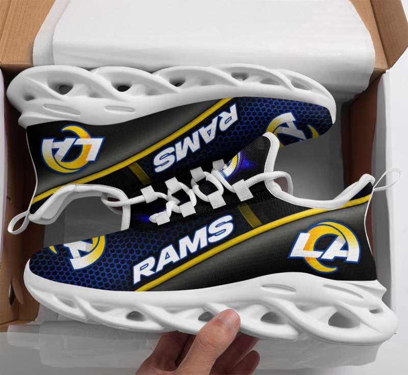 Los Angeles Rams Yezy Running Sneakers Back View