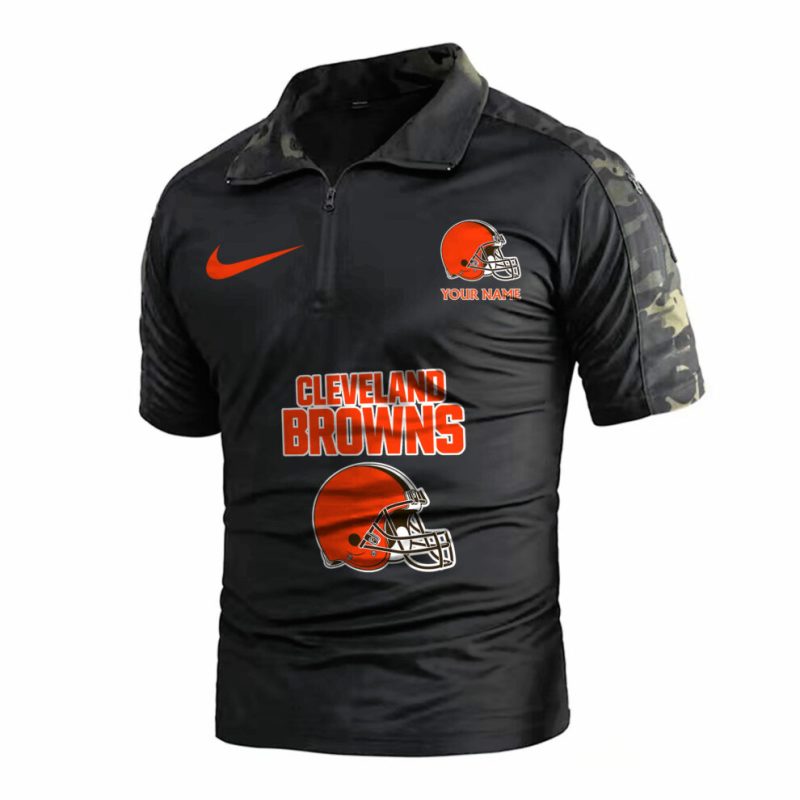Cleveland Browns Army Polo Shirt Camouflage Style