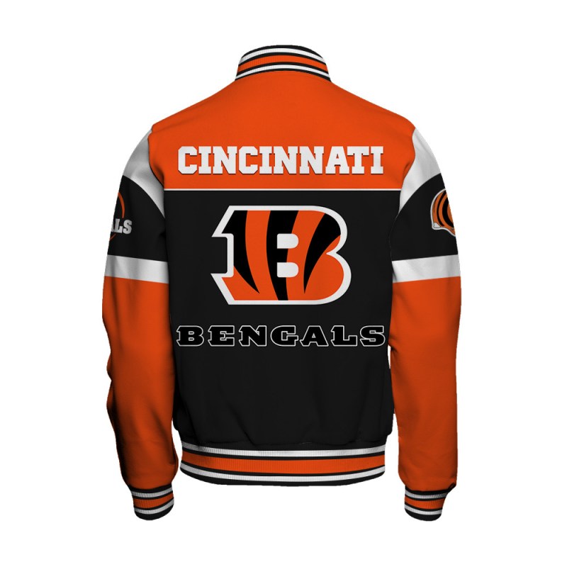 Cincinnati Bengals Varsity Jacket Back View