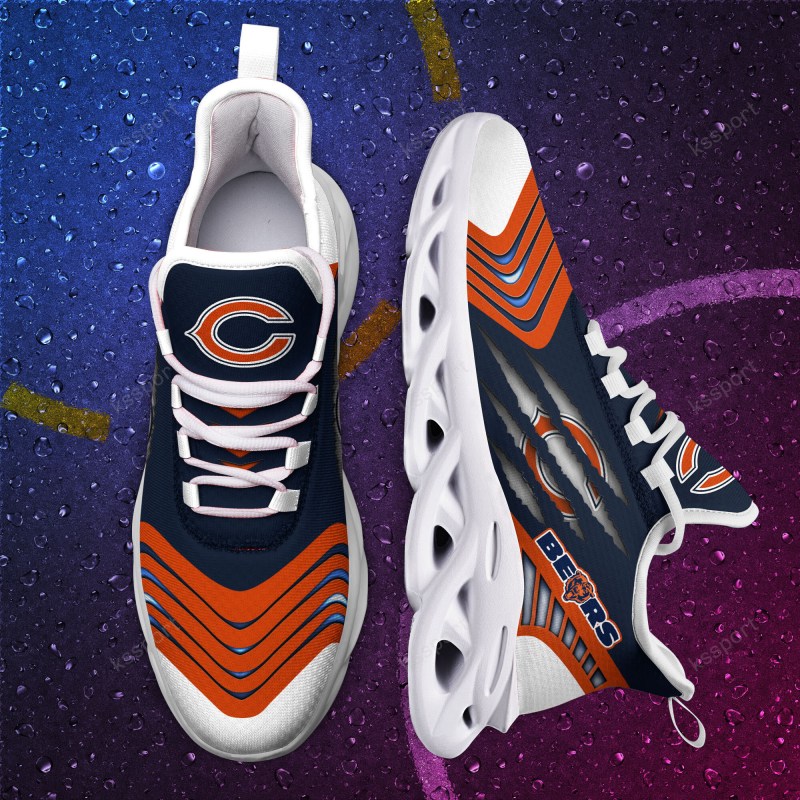 Chicago Bears Yezy Running Sneakers Side View