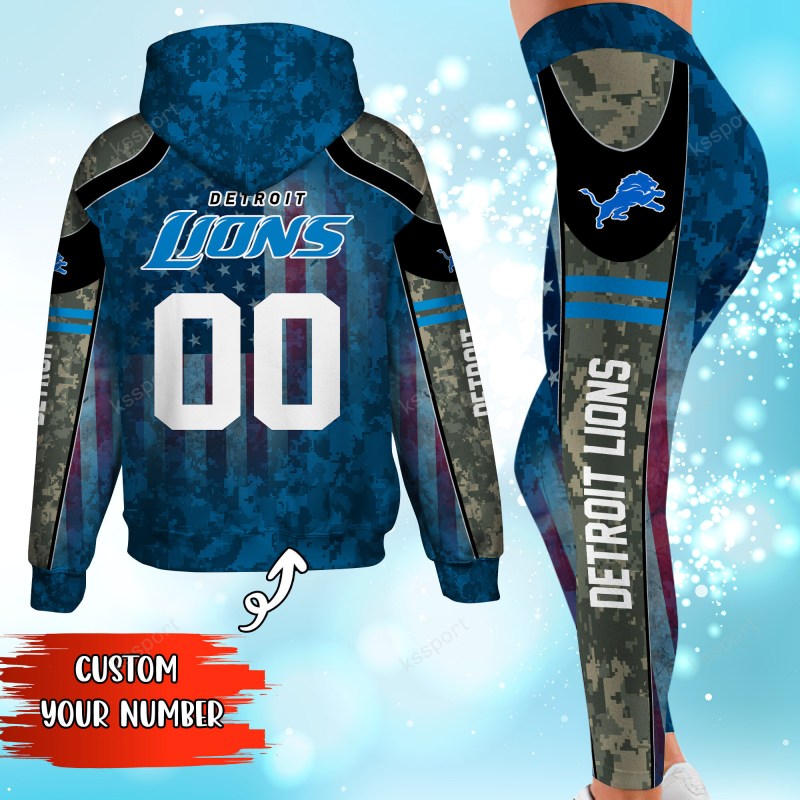Detroit Lions Personalized Leggings