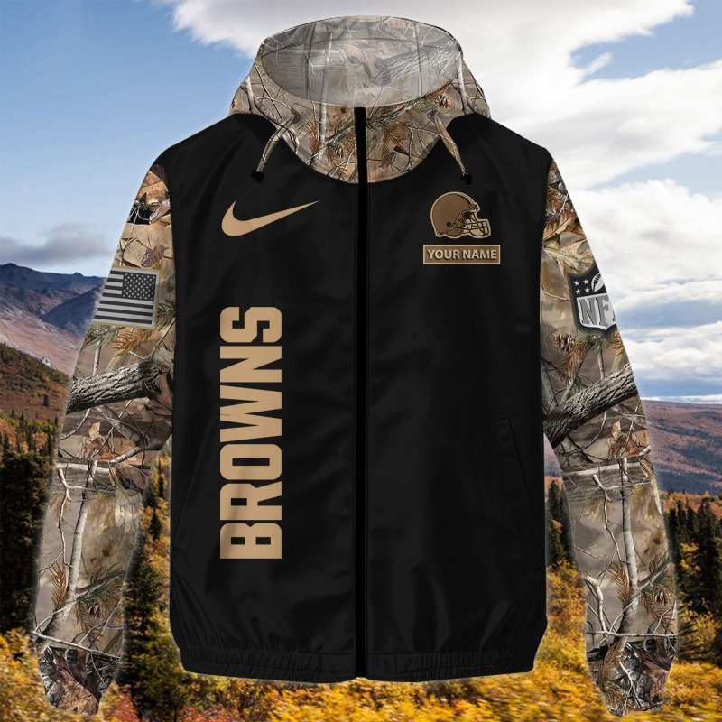 Cleveland Browns Personalized Hunting Outdoor Jacket