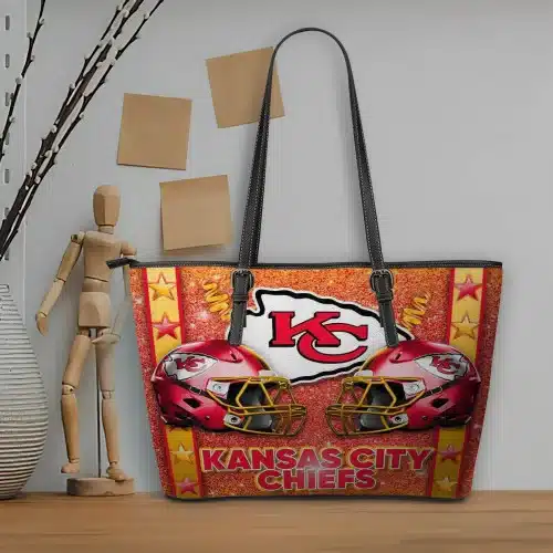 Kansas City Chiefs Women Leather Tote Hand Bag