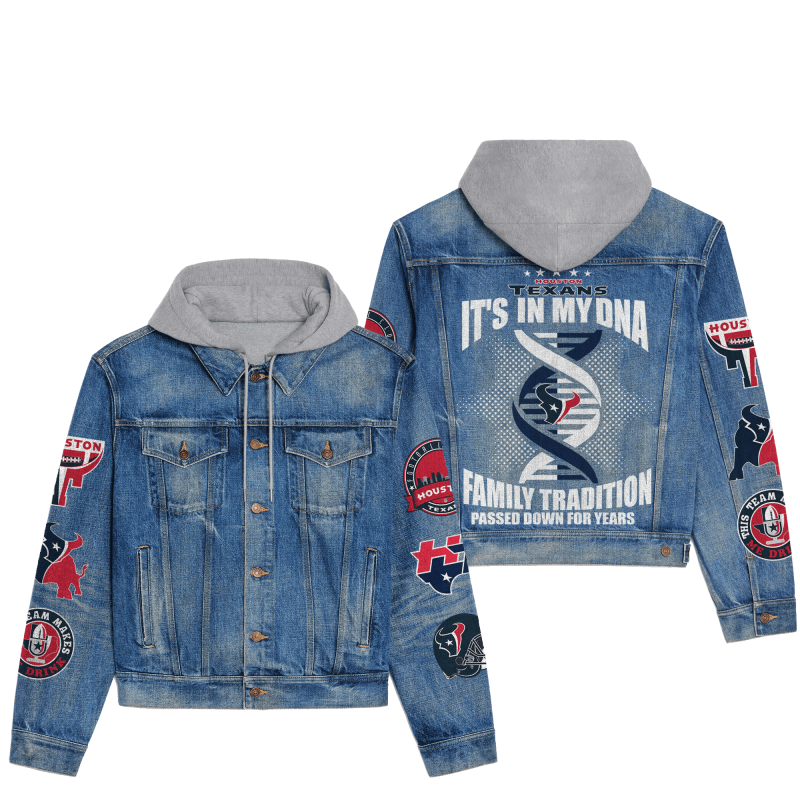 Houston Texans Premium Hooded Denim Jacket