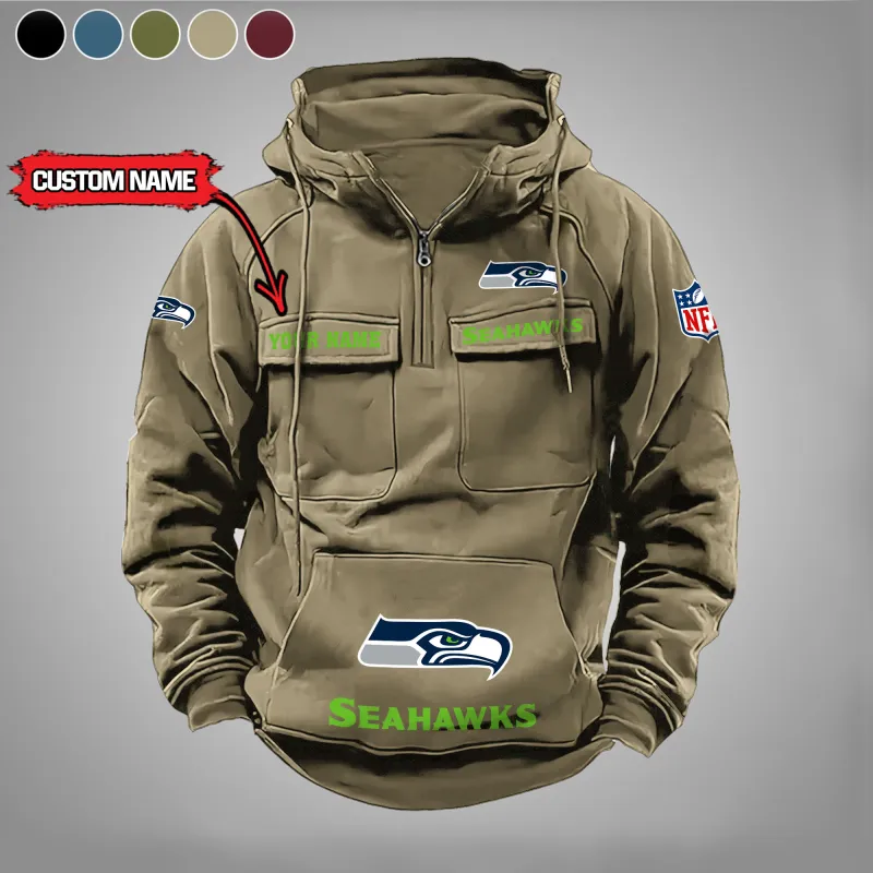 Khaki Seattle Seahawks Hoodie
