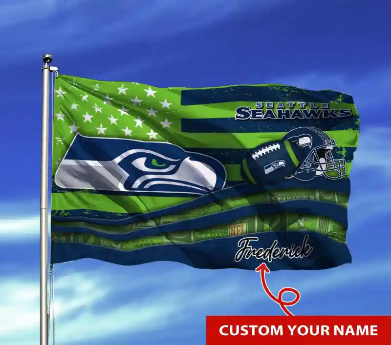 Seattle Seahawks Personalized Flag