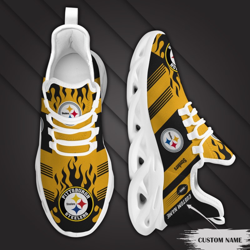 Pittsburgh Steelers Personalized Yezy Running Sneakers - Image 2