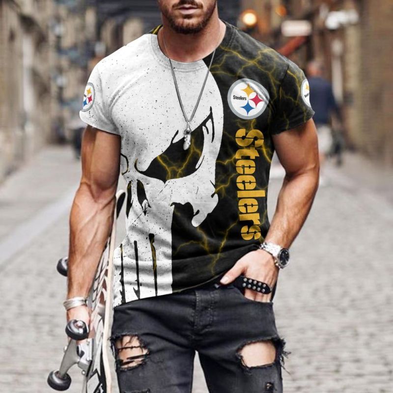 Pittsburgh Steelers Polo T-shirt 054 Side View