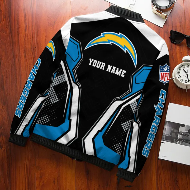 Los Angeles Chargers Bomber Jacket Back
