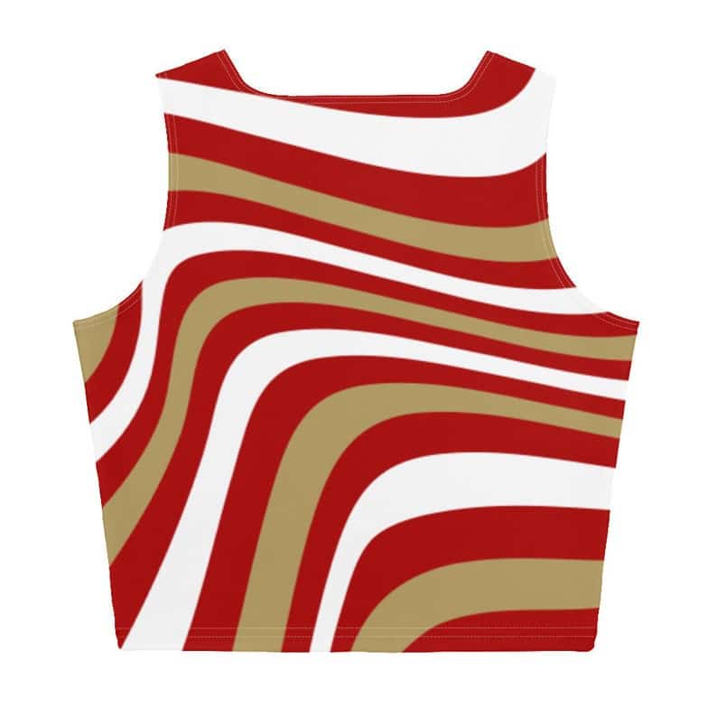 San Francisco 49ers Swirl Print Crop Top Back View