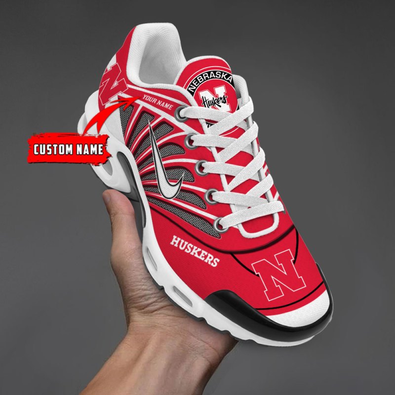 Nebraska Cornhuskers Personalized T-N Youth Sneakers Detailed View