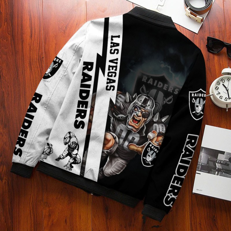 Las Vegas Raiders Bomber Jacket Back