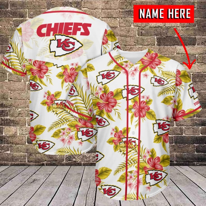 Kansas City Chiefs Personalized Baseball Jersey