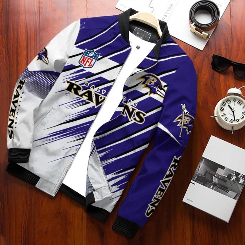Baltimore Ravens Bomber Jacket side view