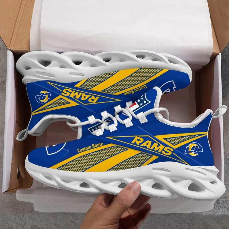 Los Angeles Rams Personalized Yezy Running Sneakers