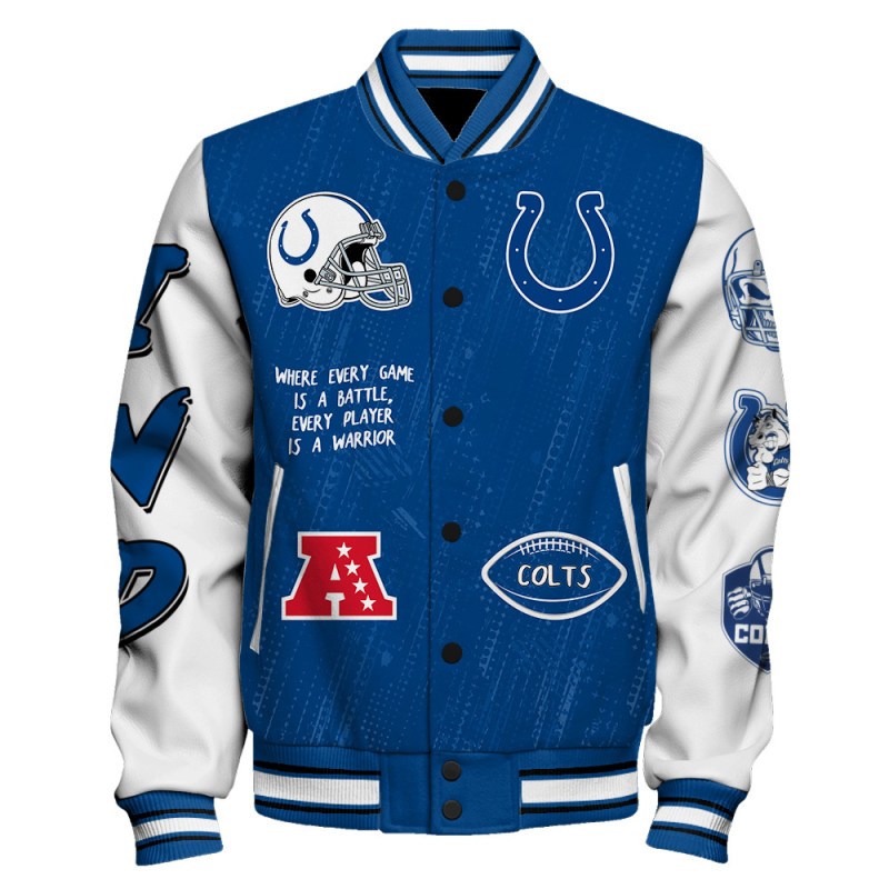 Indianapolis Colts Varsity Jacket - Back View