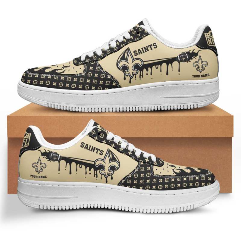 New Orleans Saints AF1 Shoes Front View