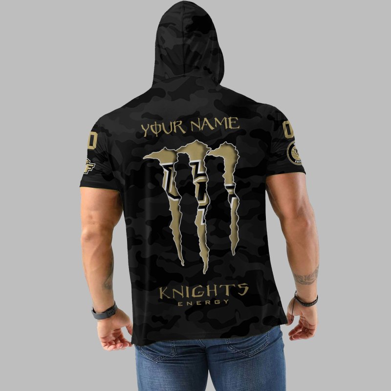 UCF Knights Personalized Camo Short Sleeve Hoodie - Back View