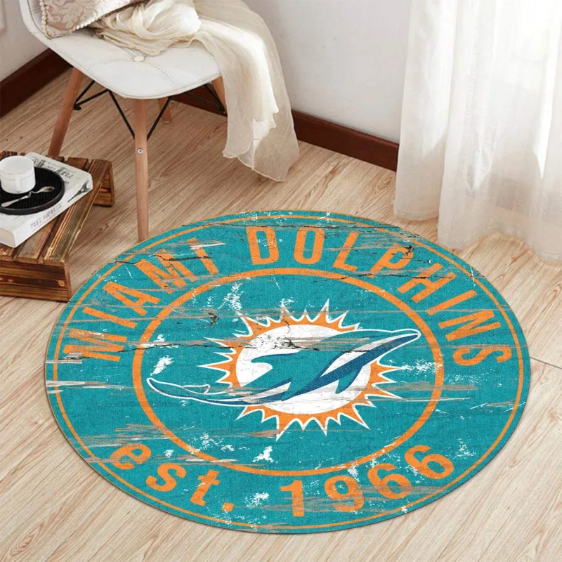 Miami Dolphins Round Rug 181