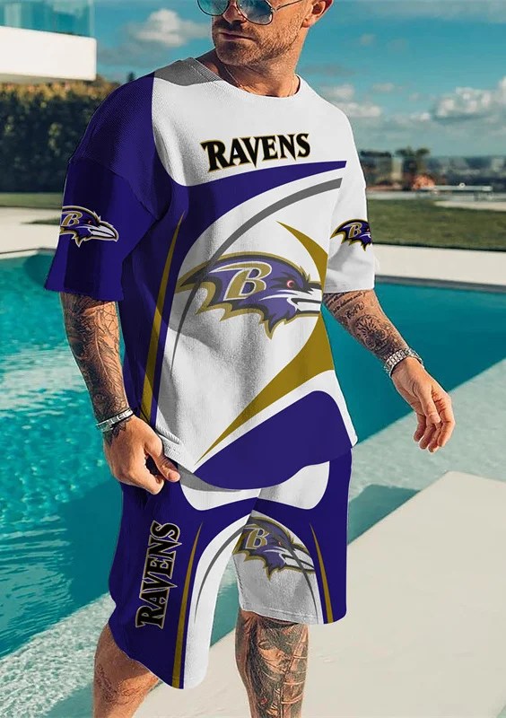 Baltimore Ravens T-Shirt and Shorts