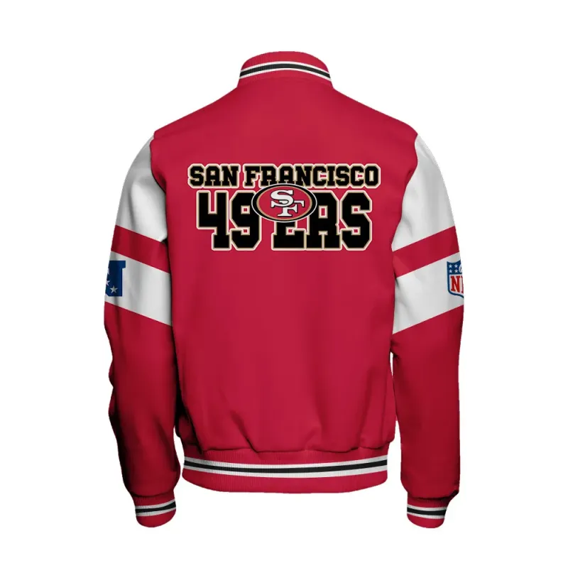 San Francisco 49ers Varsity Jacket Side View