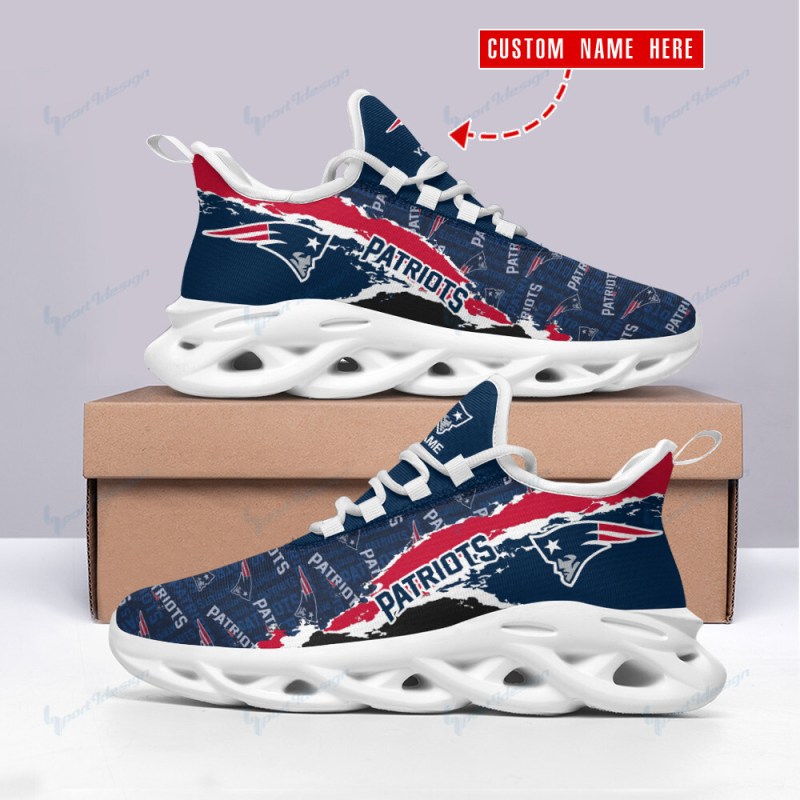New England Patriots Personalized Yezy Running Sneakers