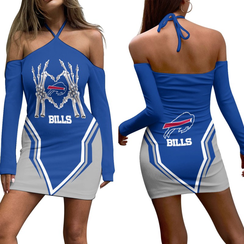 Buffalo Bills Halter Lace-up Dress