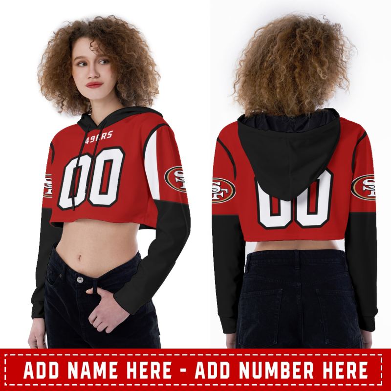 San Francisco 49ers Personalized Croptop Hoodie