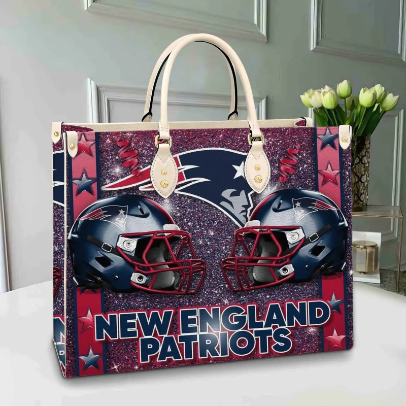 New England Patriots Leather Tote