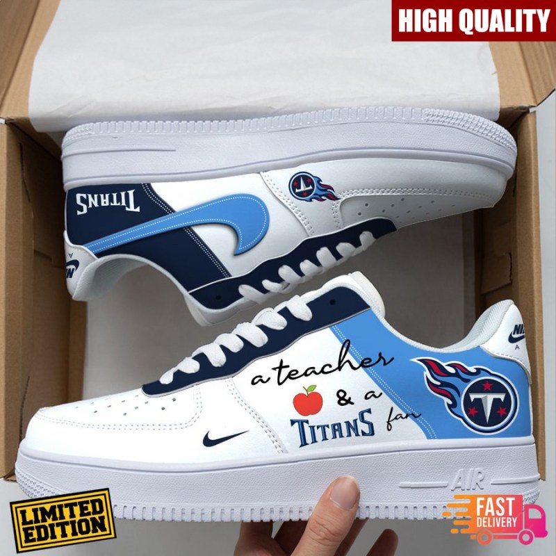 Tennessee Titans Custom Job Nike Air Force Shoes