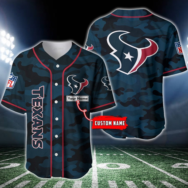 Houston Texans Personalized Baseball Jersey