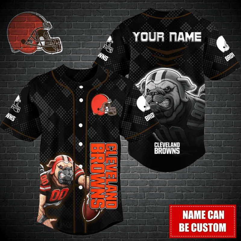 Cleveland Browns Personalized Baseball Jersey