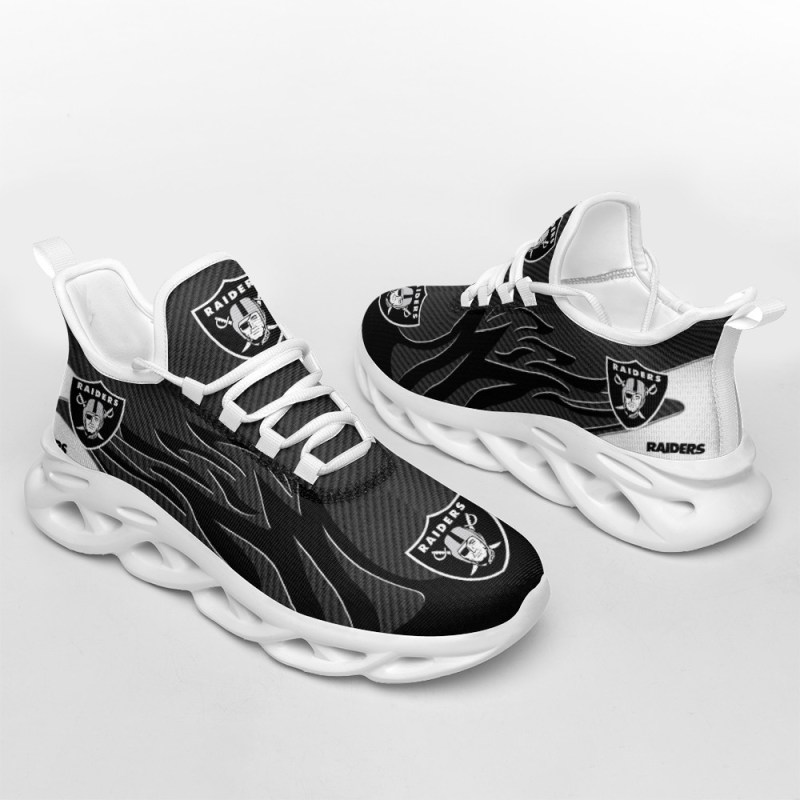 Las Vegas Raiders Yezy Running Sneakers Side View
