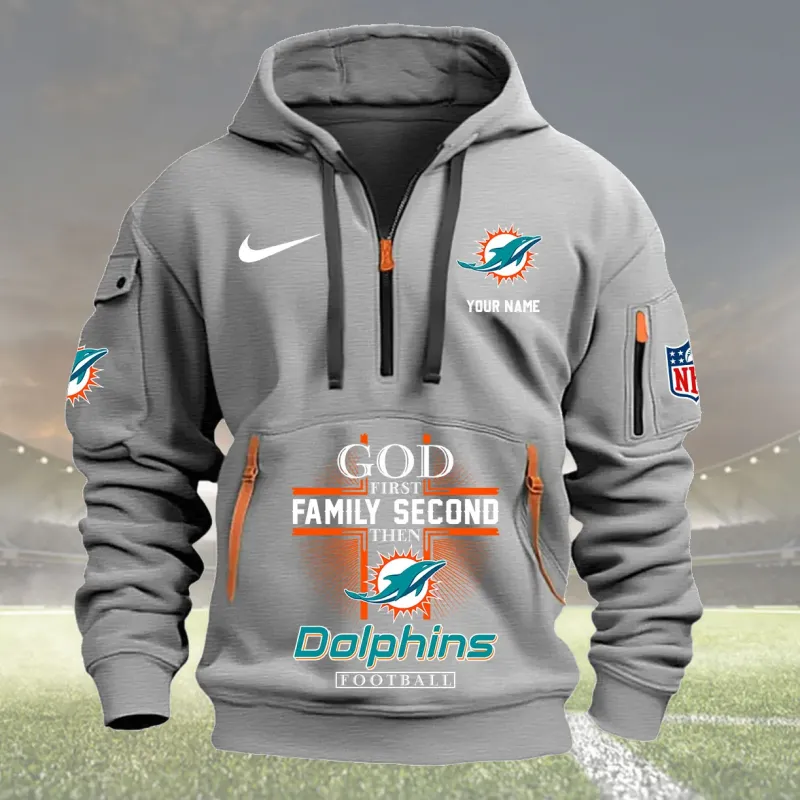 Miami Dolphins Gray Hoodie