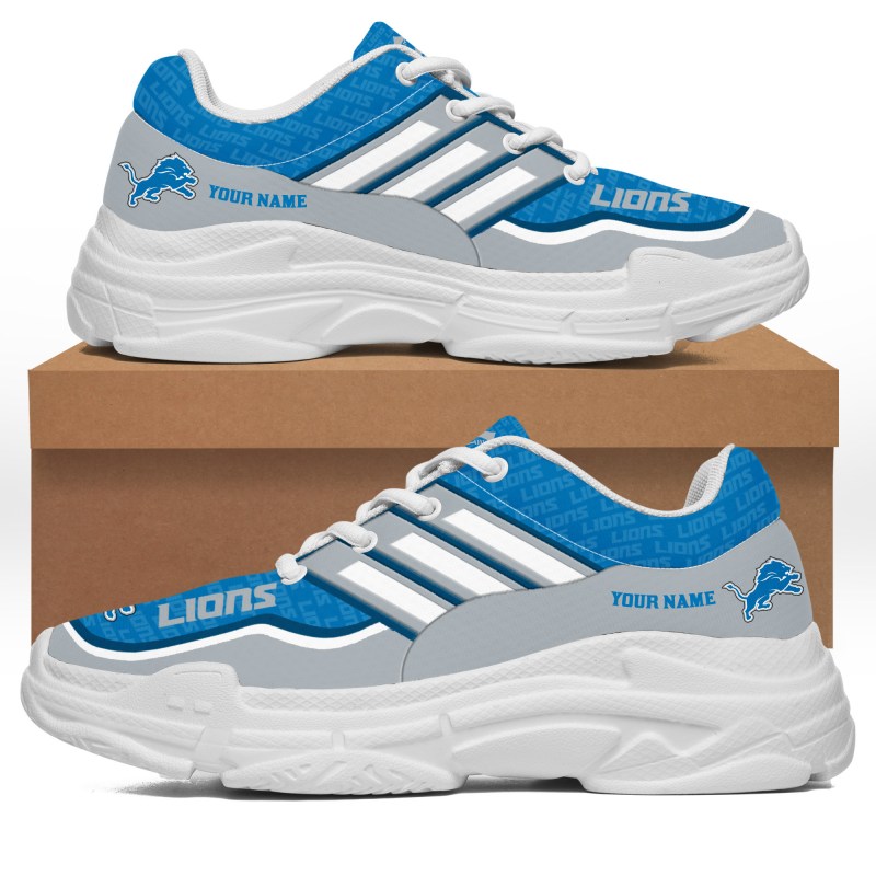 Detroit Lions Personalized Chunky Sneakers