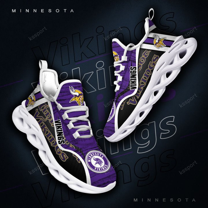 Minnesota Vikings Yezy Running Sneakers - Side View