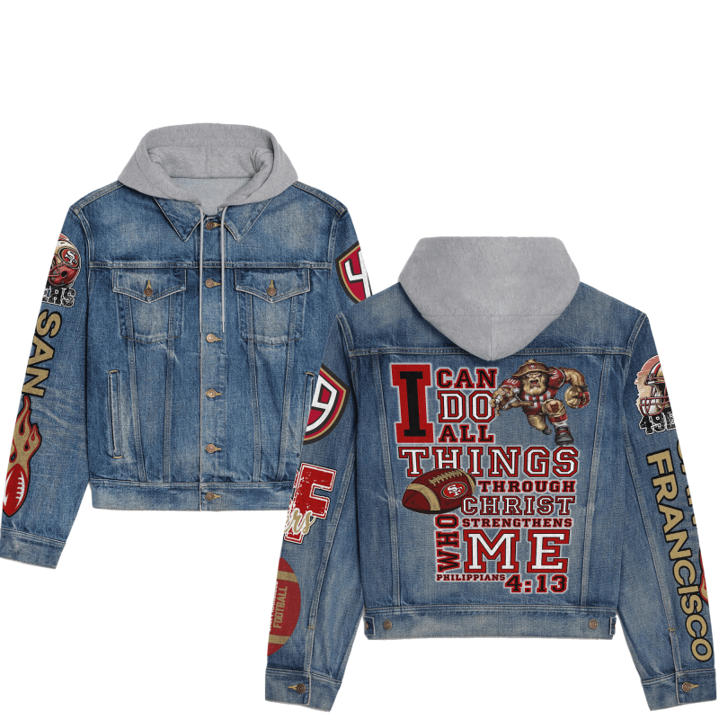 San Francisco 49ers Denim Jacket Back View