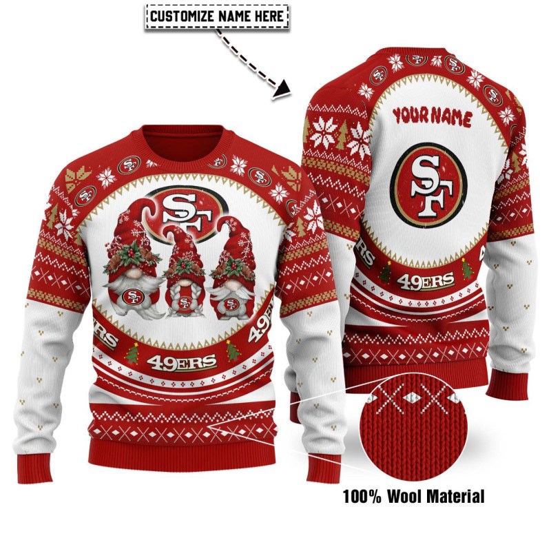 San Francisco 49ers Personalized Christmas Woolen Sweater