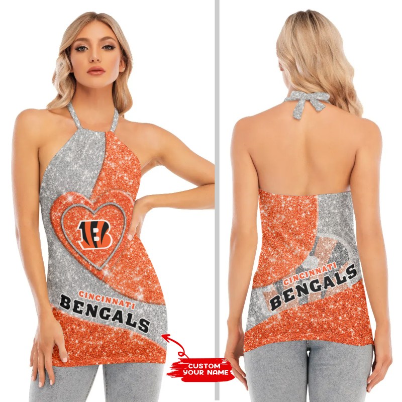 Cincinnati Bengals Personalized Halter Top