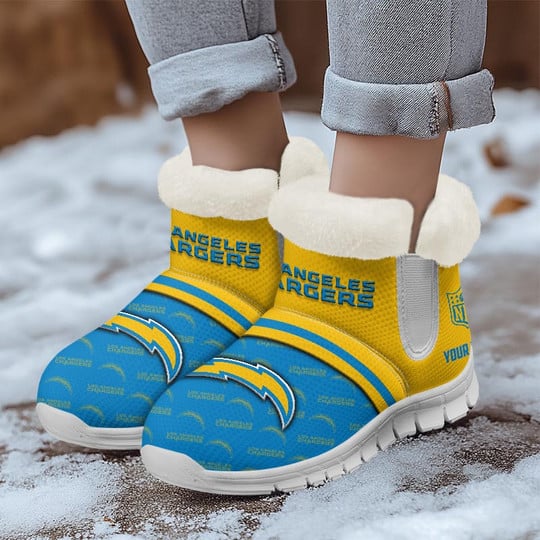 Los Angeles Chargers Snow Boots Side View