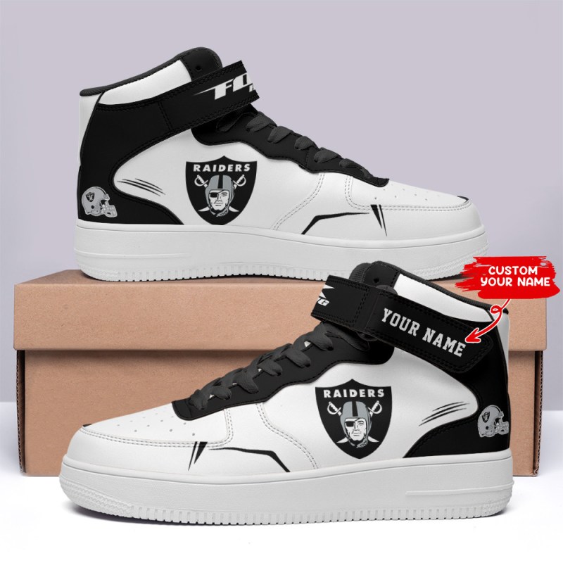 Las Vegas Raiders Personalized High AF1 Sneakers