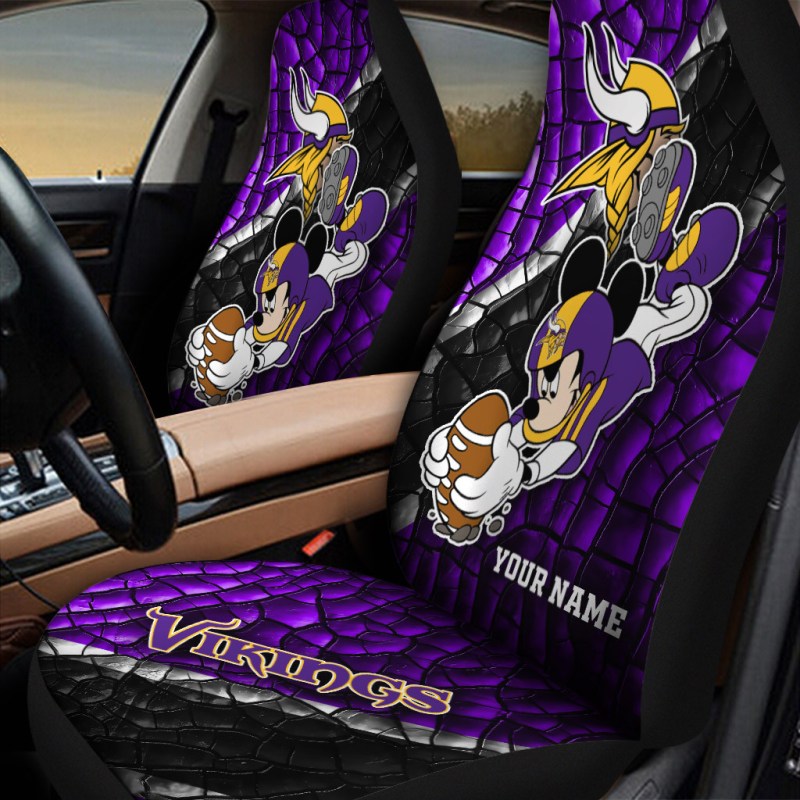 Minnesota Vikings Personalized Car Seat Covers 1