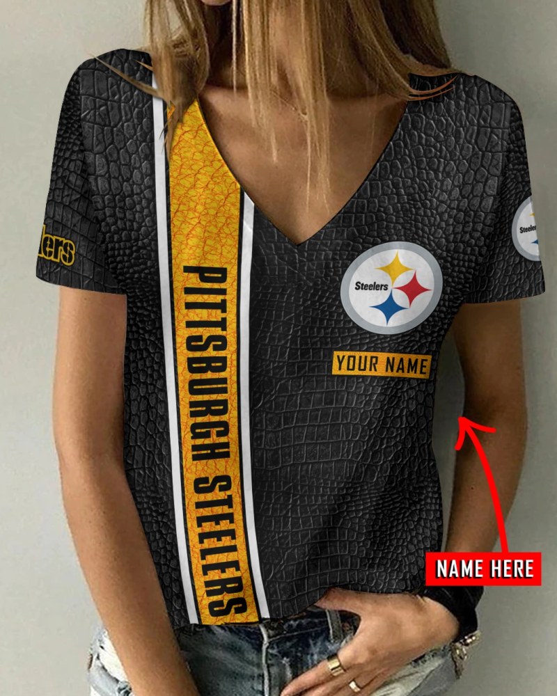 Pittsburgh Steelers V-neck T-shirt