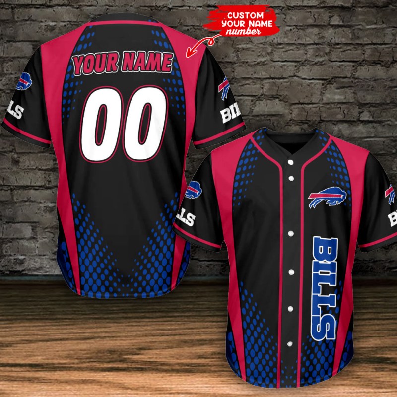 Buffalo Bills Personalized Baseball Jersey